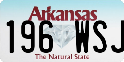 AR license plate 196WSJ