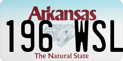 AR license plate 196WSL