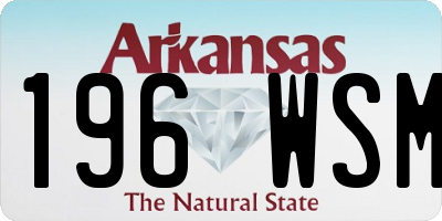AR license plate 196WSM
