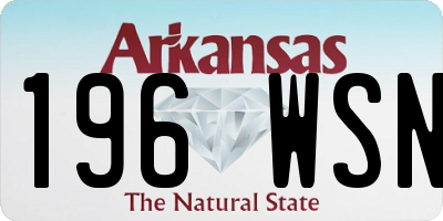 AR license plate 196WSN