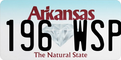AR license plate 196WSP