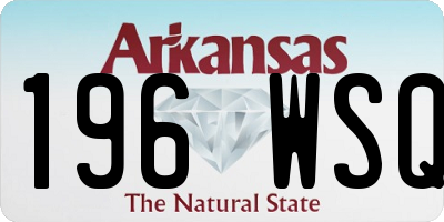 AR license plate 196WSQ