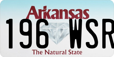 AR license plate 196WSR