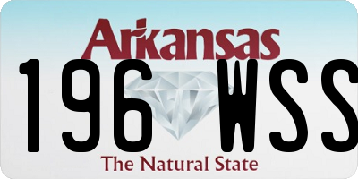 AR license plate 196WSS