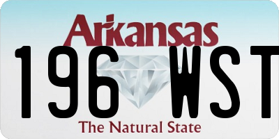 AR license plate 196WST