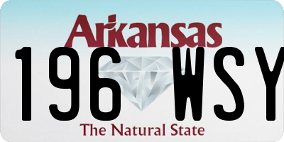 AR license plate 196WSY