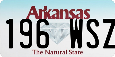 AR license plate 196WSZ