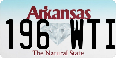 AR license plate 196WTI