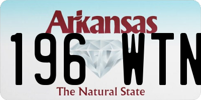 AR license plate 196WTN