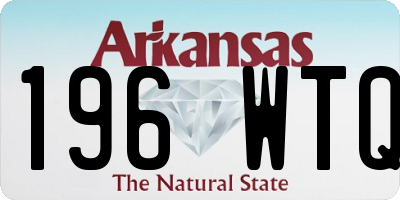 AR license plate 196WTQ
