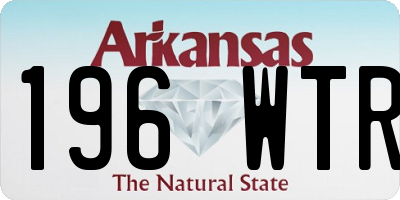 AR license plate 196WTR
