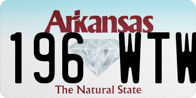 AR license plate 196WTW