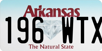 AR license plate 196WTX