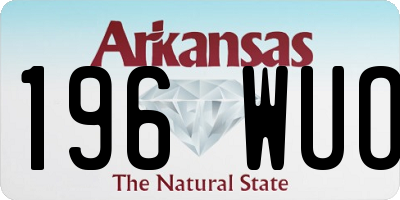 AR license plate 196WUO