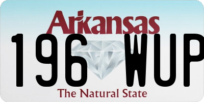 AR license plate 196WUP