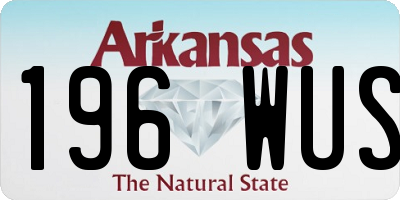 AR license plate 196WUS