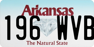 AR license plate 196WVB