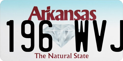 AR license plate 196WVJ
