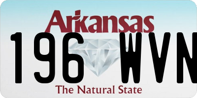 AR license plate 196WVN
