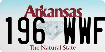 AR license plate 196WWF