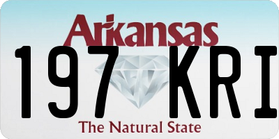 AR license plate 197KRI