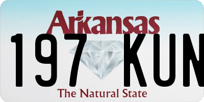 AR license plate 197KUN