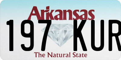 AR license plate 197KUR
