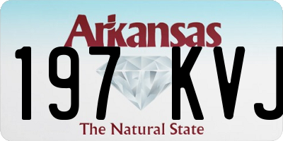 AR license plate 197KVJ