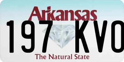 AR license plate 197KVO