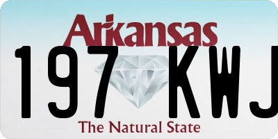 AR license plate 197KWJ