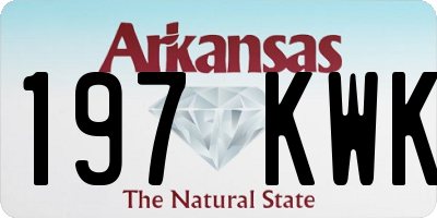 AR license plate 197KWK
