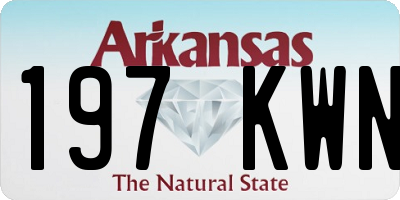 AR license plate 197KWN