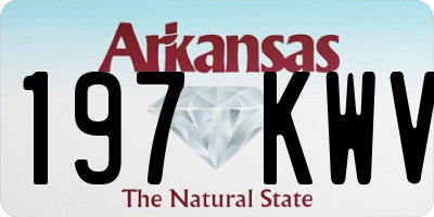 AR license plate 197KWV