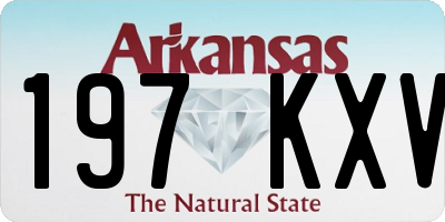 AR license plate 197KXV