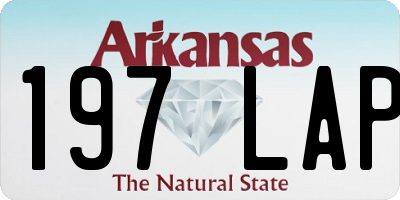 AR license plate 197LAP