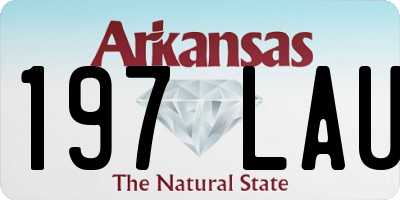 AR license plate 197LAU