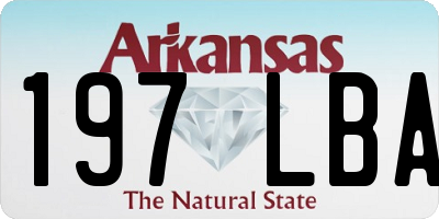 AR license plate 197LBA