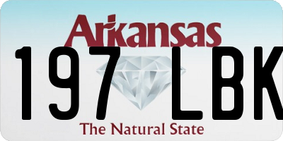 AR license plate 197LBK