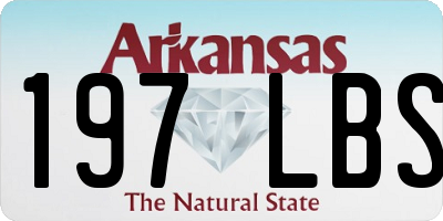 AR license plate 197LBS