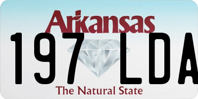 AR license plate 197LDA