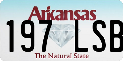 AR license plate 197LSB