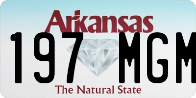 AR license plate 197MGM