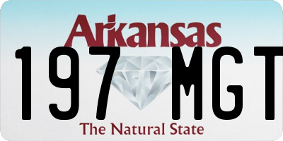 AR license plate 197MGT