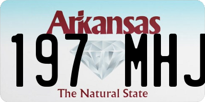 AR license plate 197MHJ