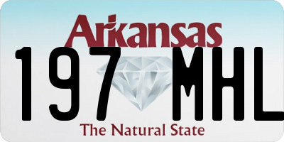 AR license plate 197MHL