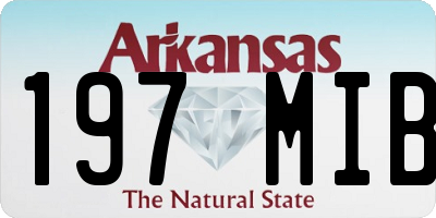 AR license plate 197MIB
