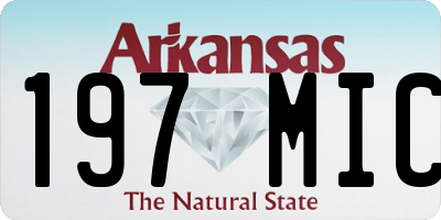 AR license plate 197MIC