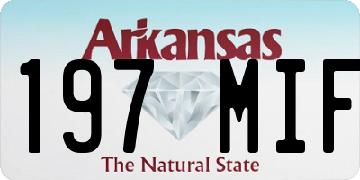AR license plate 197MIF