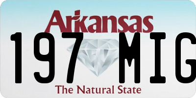 AR license plate 197MIG
