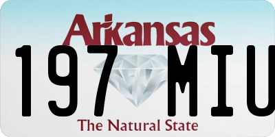 AR license plate 197MIU